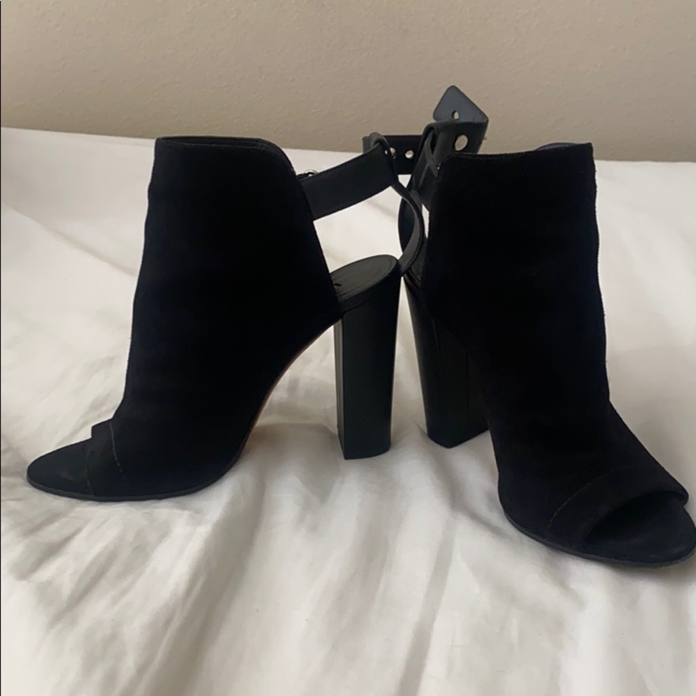 Vince Suede Heeled Ankle Booties